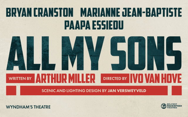 All My Sons poster for Wyndham's Theatre London with Bryan Cranston, Marianne Jean-Baptiste and Paapa Essiedu