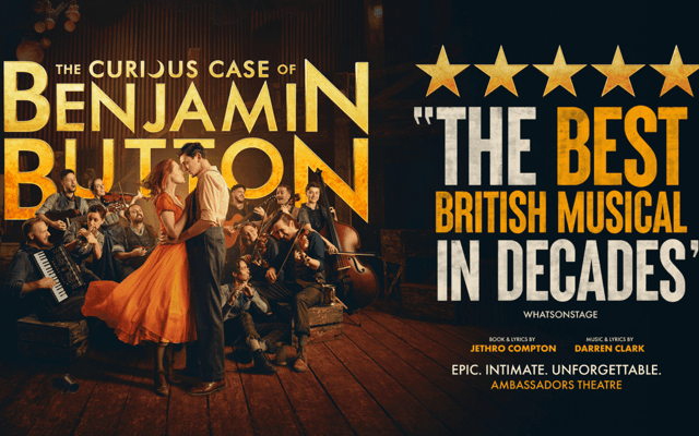 The Curious Case of Benjamin Button musical poster with dancing couple and folk band