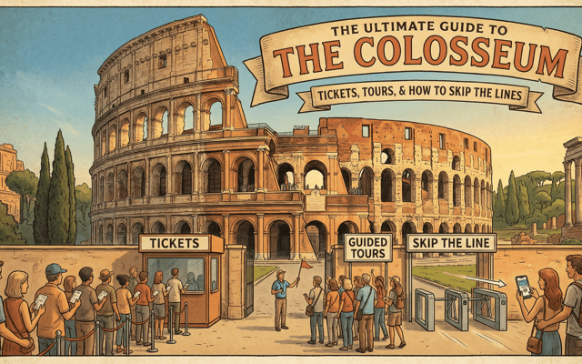 Traveller's guide to the Colosseum, getting tickets, booking tours and how to skip the lines.