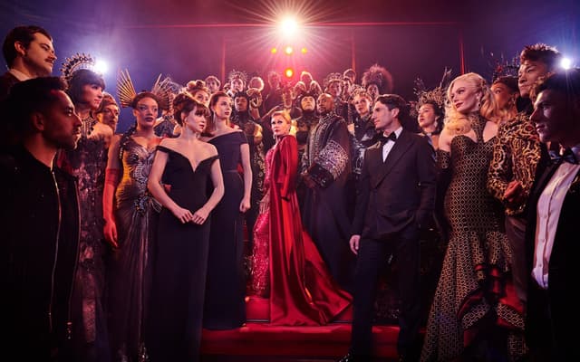The cast of The Devil Wears Prada on stage at the Dominion Theatre