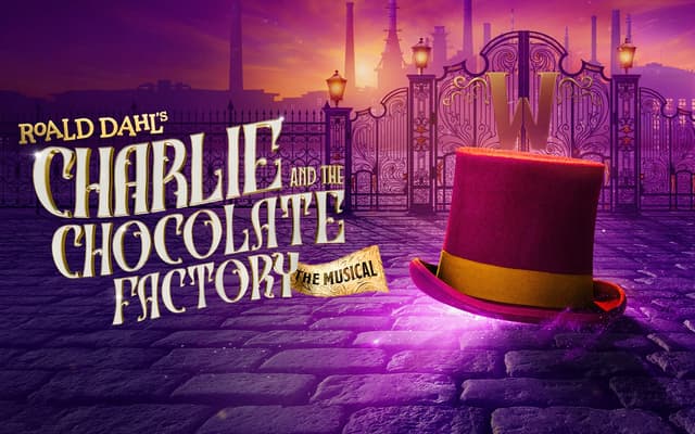 Key art for Roald Dahl's Charlie and the Chocolate Factory the Musical at the London Coliseum