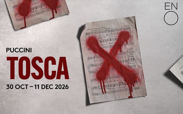 Key art for English National Opera's Tosca at the London Coliseum