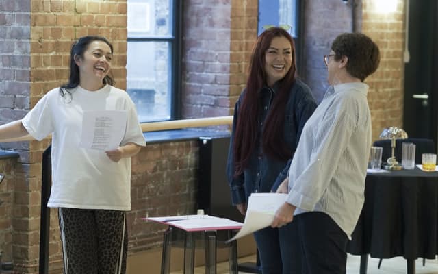 The company of From The Heart in rehearsal
