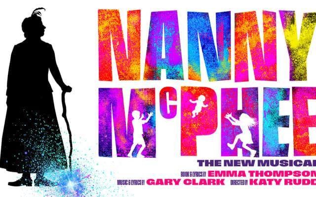 Announcement artwork for Nanny McPhee The New Musical, opening in London summer 2027