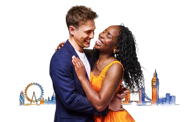 Jamie Muscato and Sharon Rose as Dexter and Emma in the artwork for One Day the Musical