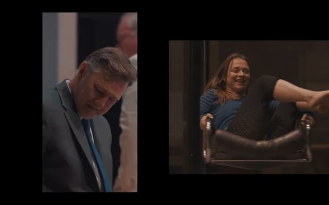 Still from the trailer for The Oresteia at the Bridge Theatre