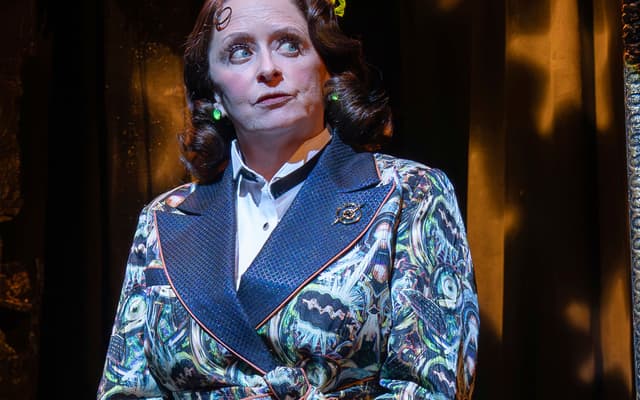 Rachel Dratch as the Narrator in The Rocky Horror Show at Studio 54