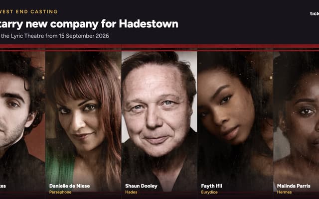 The new principal cast of Hadestown joining the Lyric Theatre from 15 September 2026