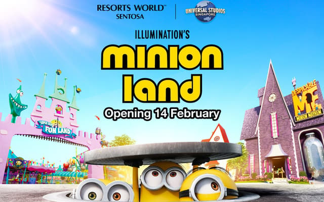 Minion Land promotional artwork for Universal Studios Singapore at Resorts World Sentosa
