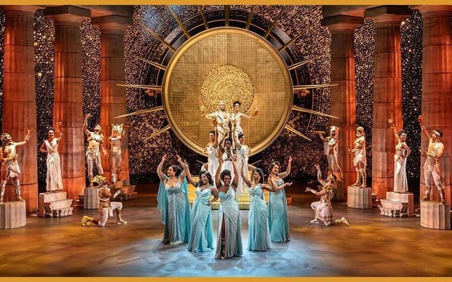 The cast of Hercules on the West End at London's Theatre Royal Drury Lane