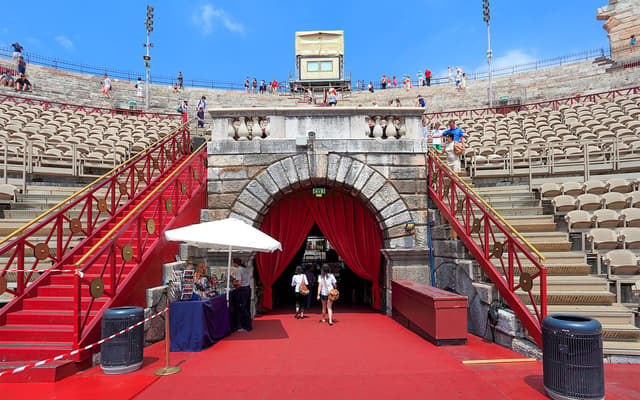 Interior of the Roman Arena di Verona amphitheatre