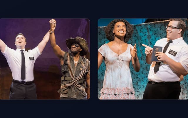 Two missionaries in The Book of Mormon at the Prince of Wales Theatre
