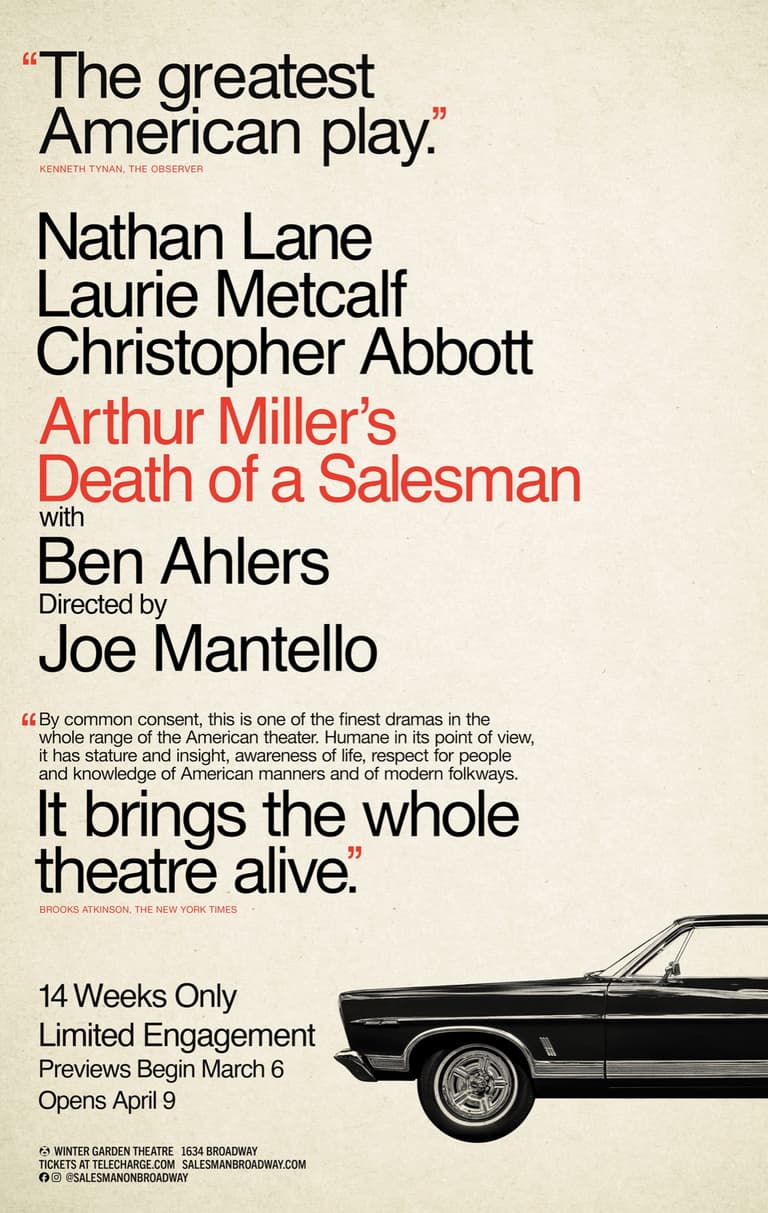 A Broadway stage set for a contemporary drama with warm, intimate lighting