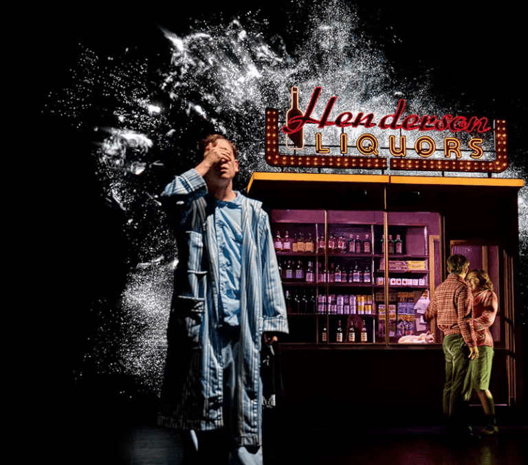 A scene from Stranger Things: The First Shadow on stage at the Phoenix Theatre, showcasing the production's award-winning set design