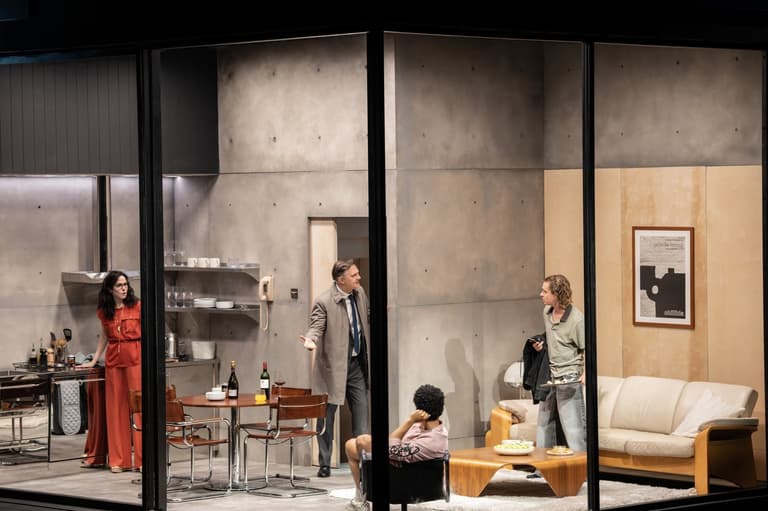 Mary-Louise Parker, David Morrissey, Archie Madekwe and Tom Glynn-Carney in The Oresteia