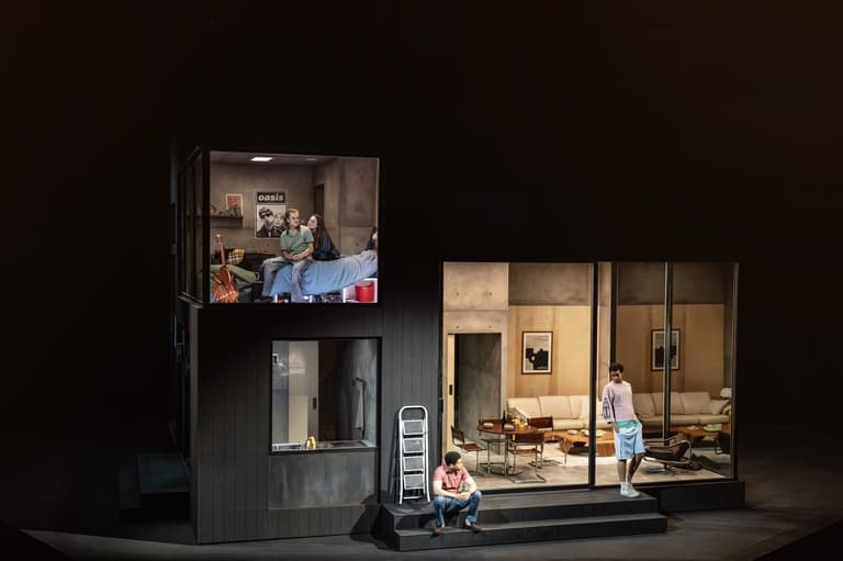 Tom Glynn-Carney, Rosie Sheehy, John Macmillan and Archie Madekwe in The Oresteia