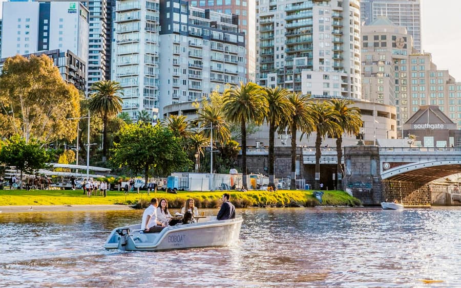 GoBoat: BYO Self-Drive Picnic Cruise on Yarra River (Up to 8 Guests)