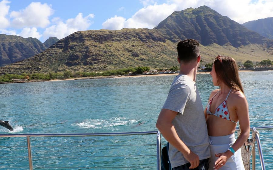 O'ahu: Dolphin Watching Cruise, Zipline, Snorkeling + Lunch & Drinks