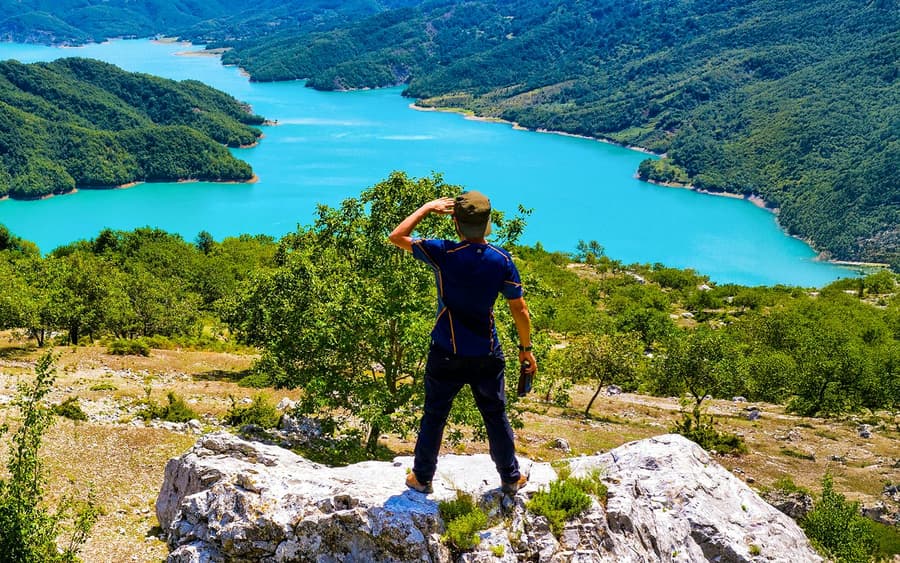 From Tirana: Bovilla Lake & Gamti Mountain Hiking & Kruja Old Town Tour by Minibus