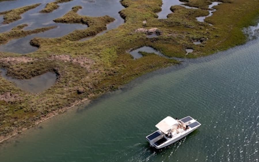 Ria Formosa: Solar Eco Boat Tour from Faro