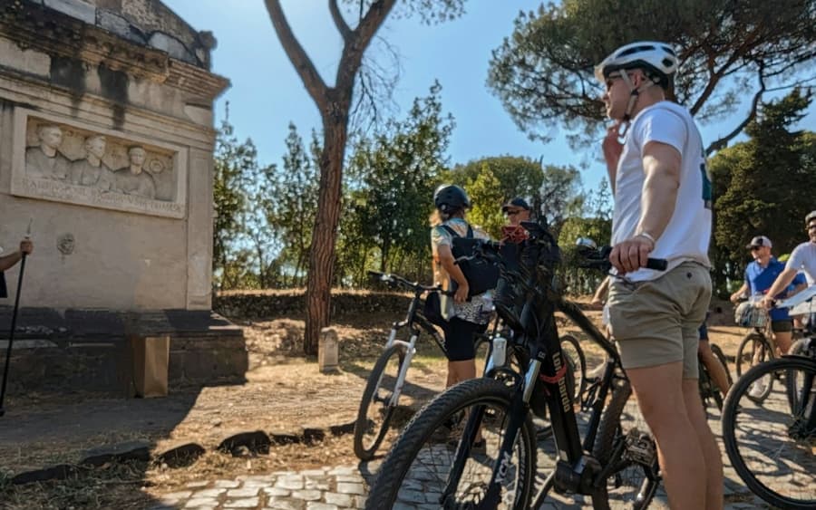 Appia Antica & Catacombs Rome: E-Bike Guided Tour with Private Transfer