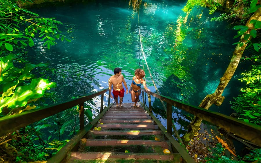 Cenote Adventuring with Regional Snack, Tequila Tasting and Transportation