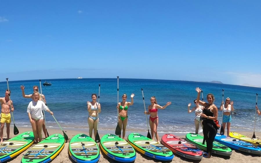 Playa Blanca: Paddle Boarding Class + Snorkeling + Transfers