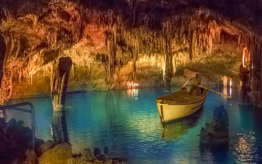 From Palma: Caves of Drach Entrance, Music Concert, and Boat Trip