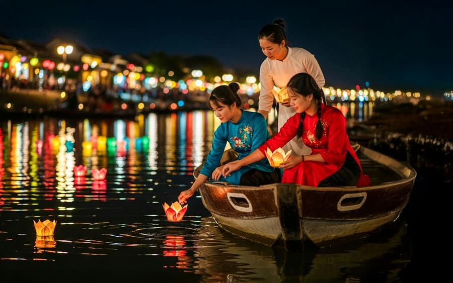 Coconut Boat Ride, Hoi An City Tour, Lantern Release & Dinner
