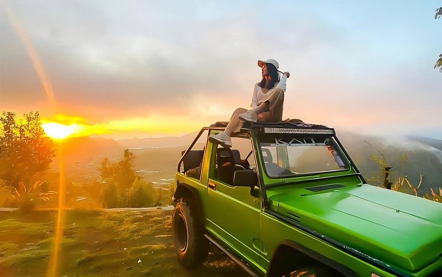 Mount Batur Sunrise-tur + Tilpasningsbar 6-timers Ubud-tur med privat bil
