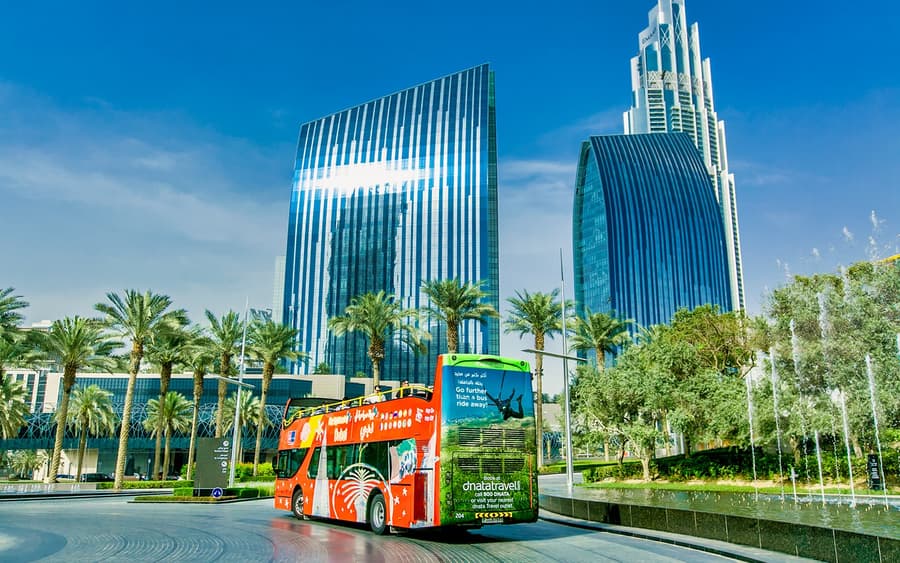 Byomvisning: Dubai Hop-On Hop-Off Bussrundtur med Solnedgangstur