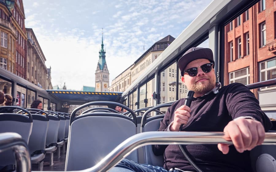Prohlídky městem: Hamburg Hop-On Hop-Off autobusová túra s volitelnou plavbou po řece Labe