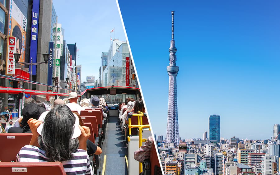 コンボ: 東京ホップオン・ホップオフバスツアー + 東京スカイツリー入場券