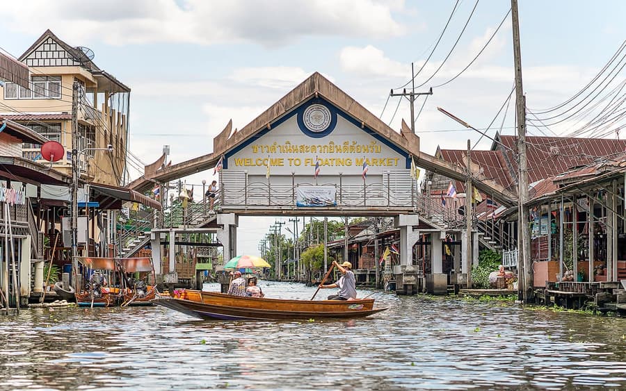 Ganztägige geführte Tour zu den schwimmenden Märkten in Bangkok