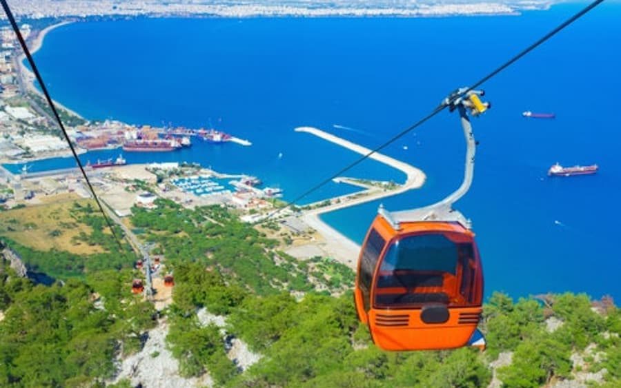 Antalya: Tour por la ciudad con paseo en teleférico, viaje en barco y cascadas de Duden