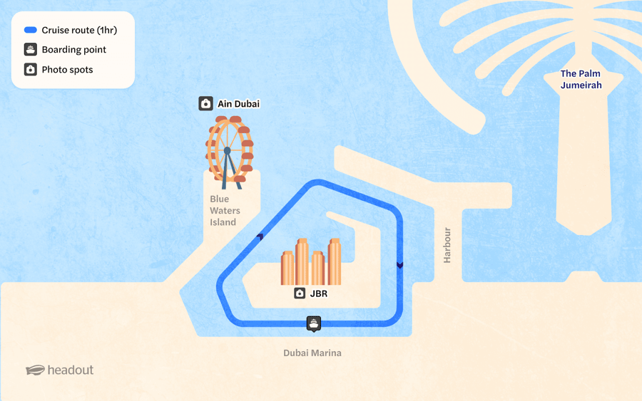 Ab Dubai Marina: 1-stündige Sightseeing-Yachtfahrt mit Panoramablick