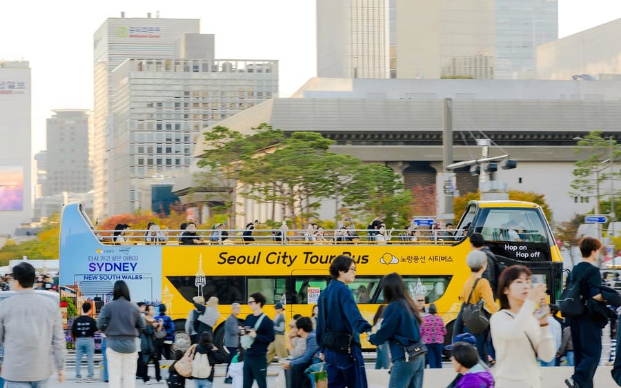 Żółta Balonowa Autobusowa Trasa: Dongdaemun Hop-on Hop-off