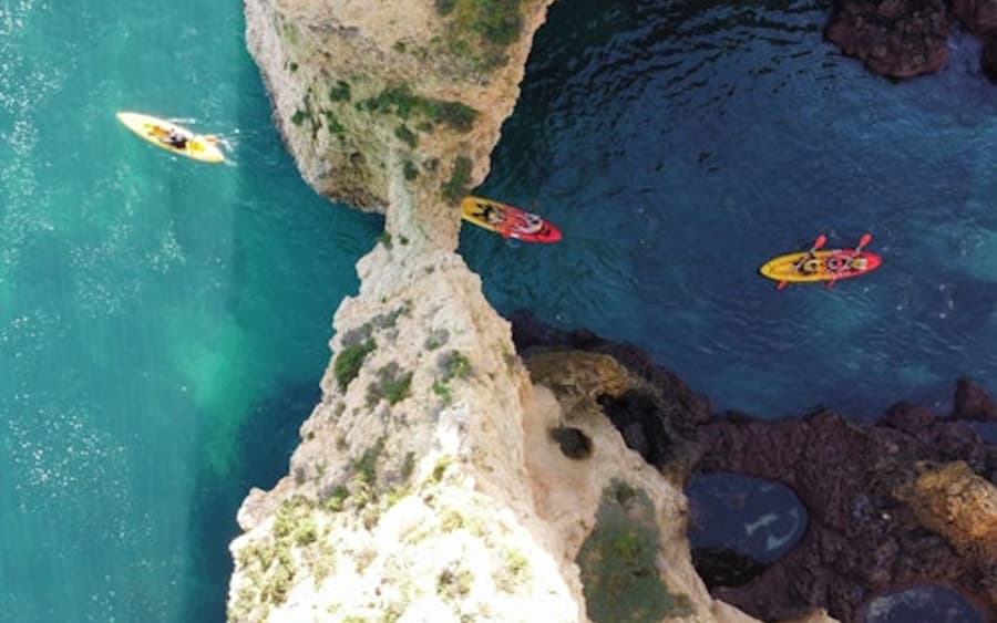 Ponta da Piedade Grottor: Kajaktur från Lagos