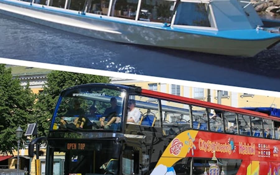 Helsinki Hop On-Hop Off bus & Beautiful Canal Cruise