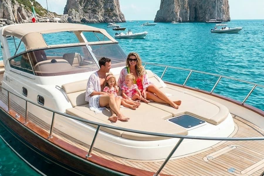 Capri: Guided Yacht Tour + Brunch + Drinks + Blue Grotto Visit, at Capri Cruises & Boat Tours, Capri