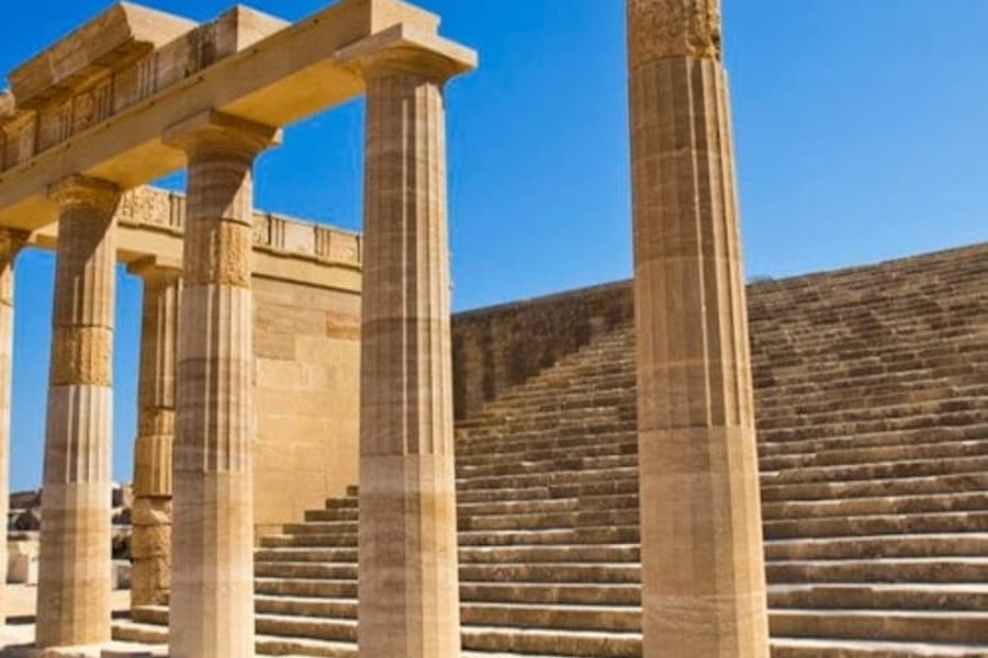 Vé vào cửa Acropolis của Lindos + Hướng dẫn Di sản Hy Lạp Kỹ thuật số, at Acropolis of Lindos, Lindos