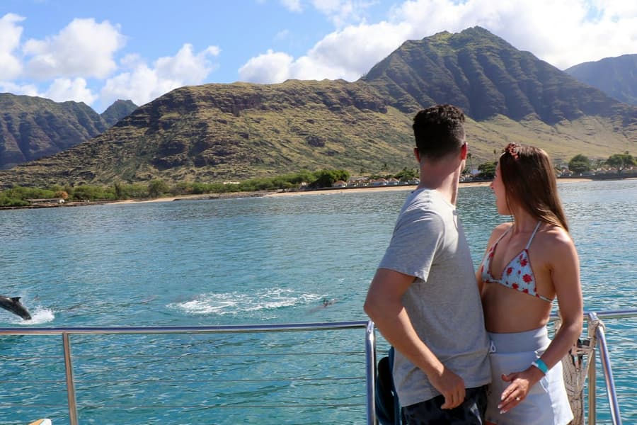 O'ahu: Dolphin Watching Cruise, Zipline, Snorkeling + Lunch & Drinks, Honolulu