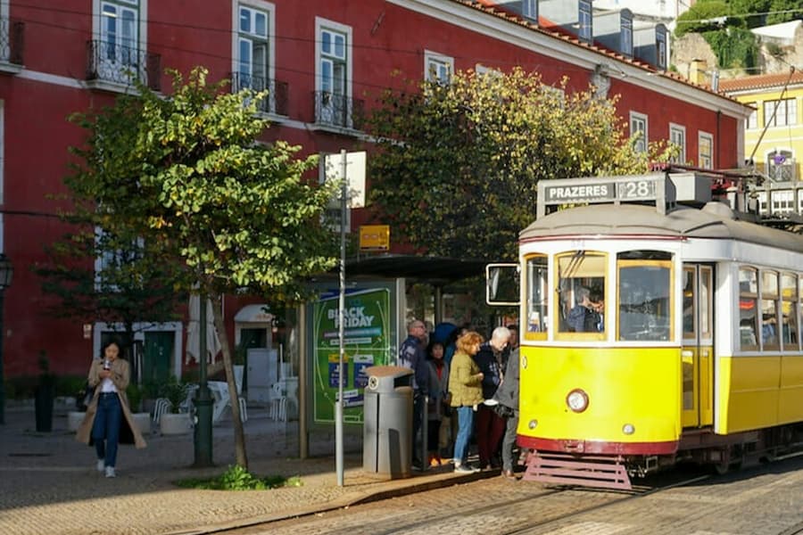 Lisbon: Tram 28 Ticket + 24-Hr Public Transport Pass, at Tram 28 Lisbon, Lisbon