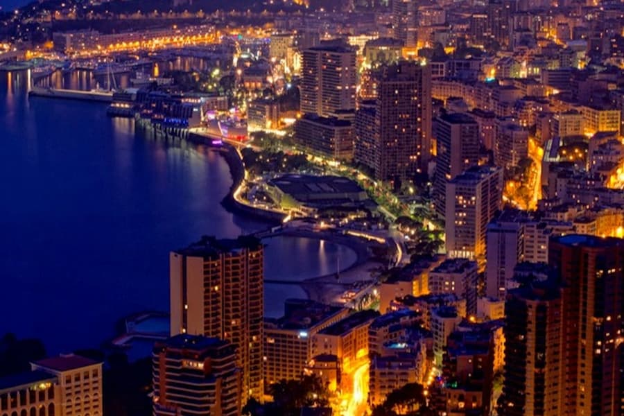 Monaco and Monte carlo by Night, Nice