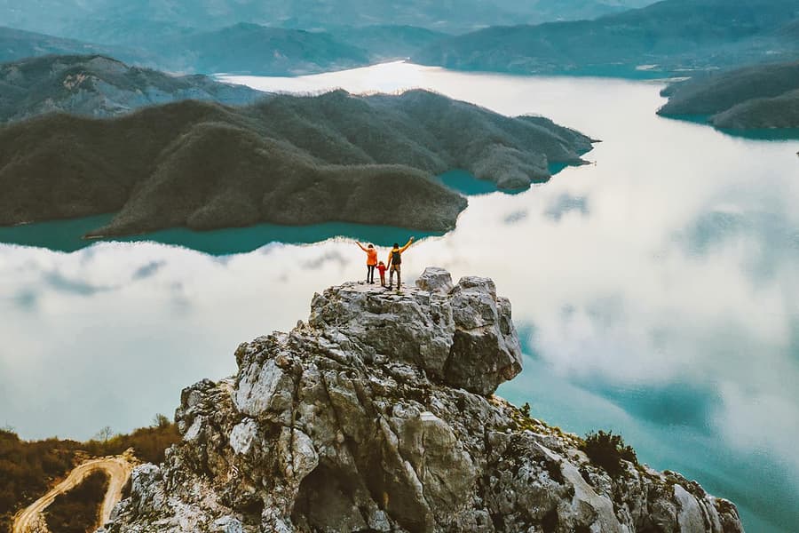 From Durres/Golem: Bovilla Lake & Gamti Mountain Hiking & Kruja Old Town Tour by Minibus, Tirana