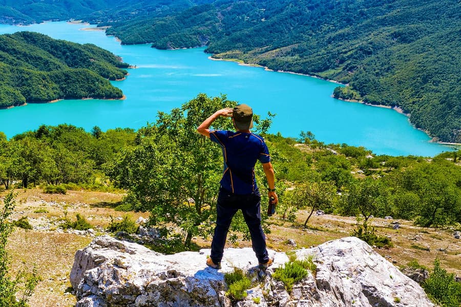 From Tirana: Bovilla Lake & Gamti Mountain Hiking & Kruja Old Town Tour by Minibus, Tirana