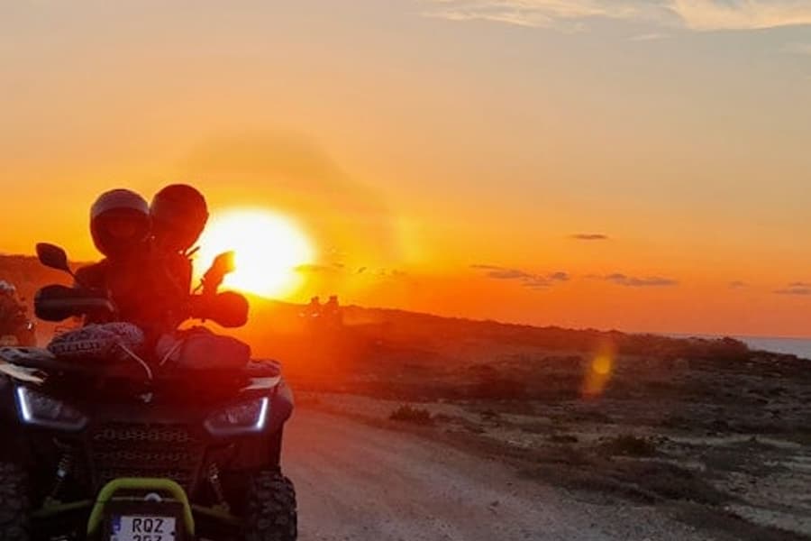 Gozo & Comino: Guided Sunset Quad Bike Tour with Transfers + Boat Ride, Ghajnsielem
