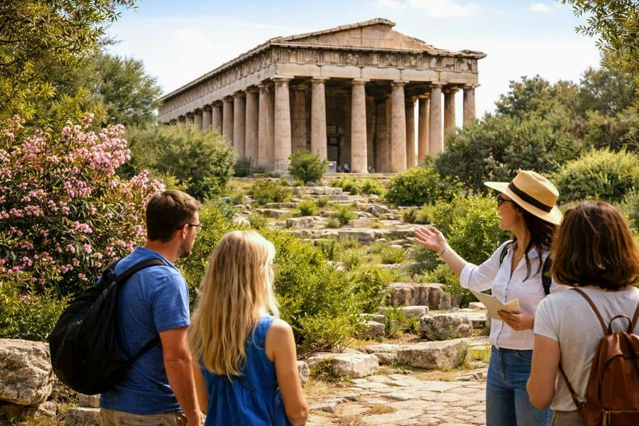 Athens: Ancient Agora Guided Tour with Fast-Track Entry tickets at Thiseio