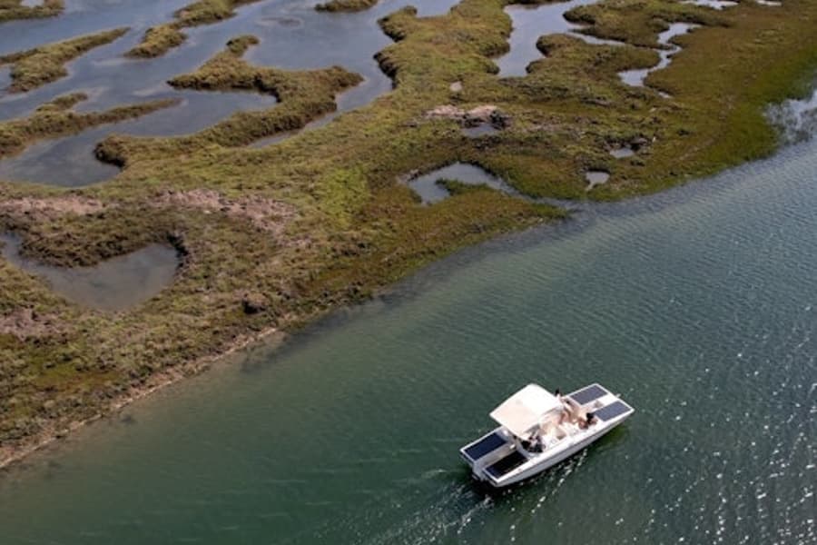 Ria Formosa: Solar Eco Boat Tour from Faro, at Faro Cruises, Faro