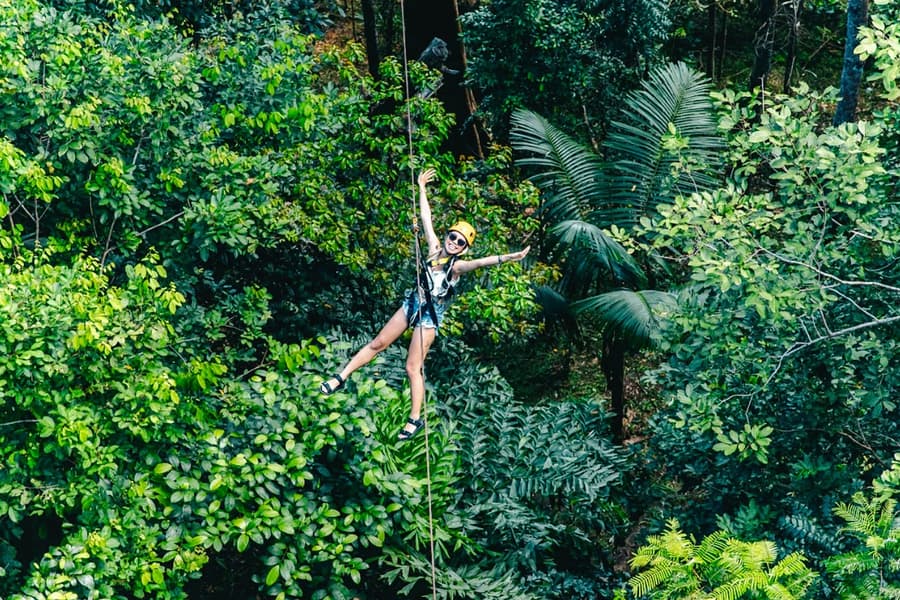 Flying Hanuman: 12 Platforms Zipline Adventure with Optional Round-Trip Transfers

, at Flying Hanuman